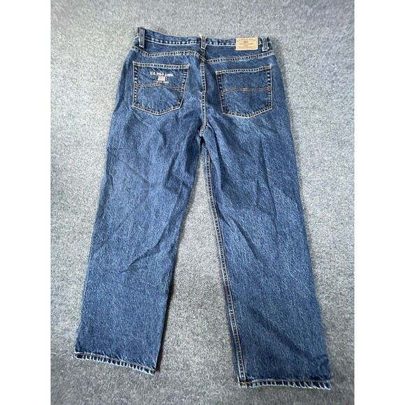 Vintage 90s US Polo Assn Jeans Mens Size 36x30 Blue Denim 100% Cotton - Picture 2 of 10